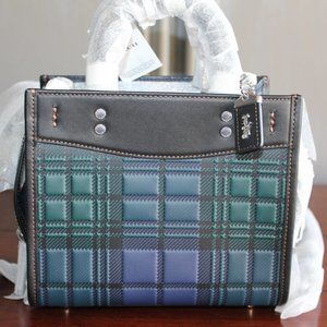 Coach Rogue 20 With Plaid Print